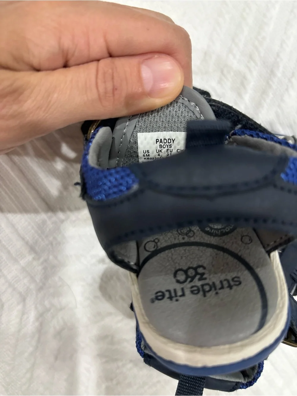 Stride Rite Navy and Blue Toddler Fisherman Sandals